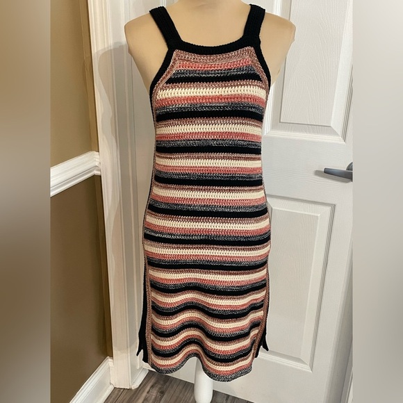 FREE PEOPLE Retro Ruby Crochet Sweater Dress XS - Picture 9 of 13